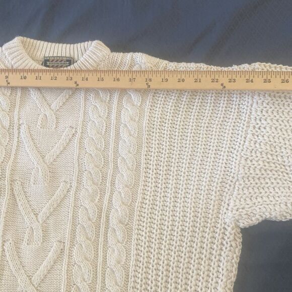 HUNTING HORN Ramie/Cotton Knitted Pullover Sweater Size L - Picture 8 of 9